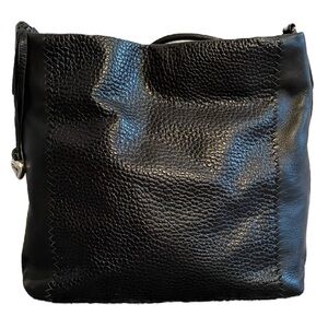 BRIGHTON Camelot Leather Black Shoulder Bag